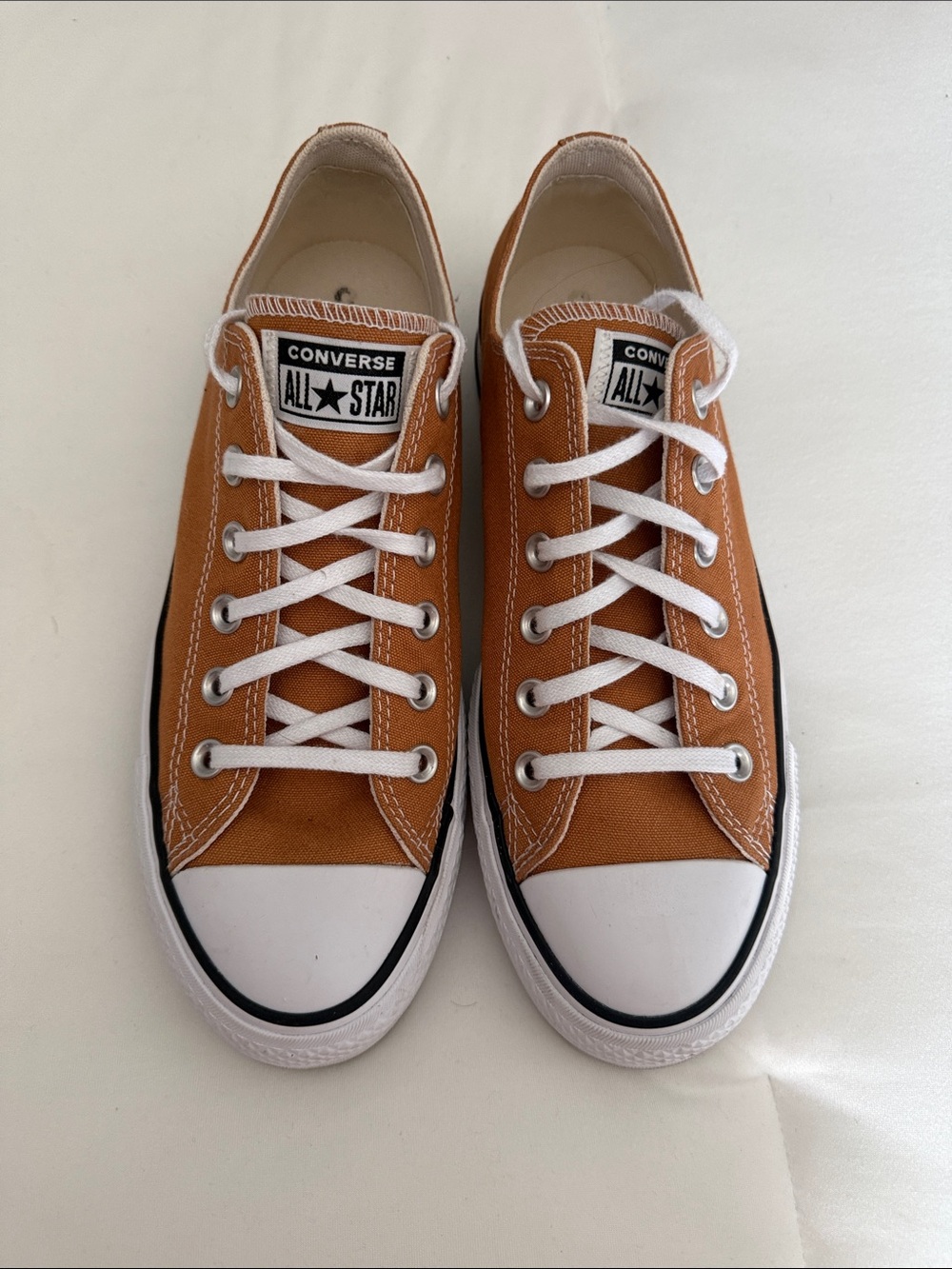 Converse Low Top all star lift Sneakers in Tan with White Accents